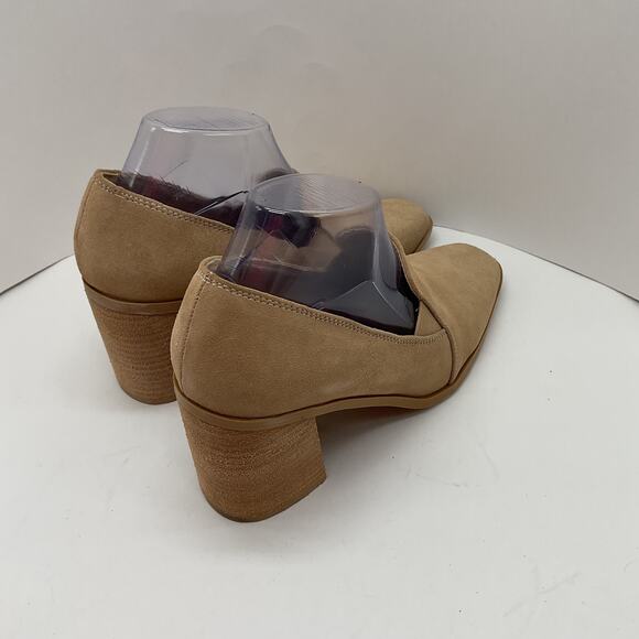Joie Wevenly Beige Tan Suede Loafer Platform Heels Size 7.5 - Picture 8 of 16